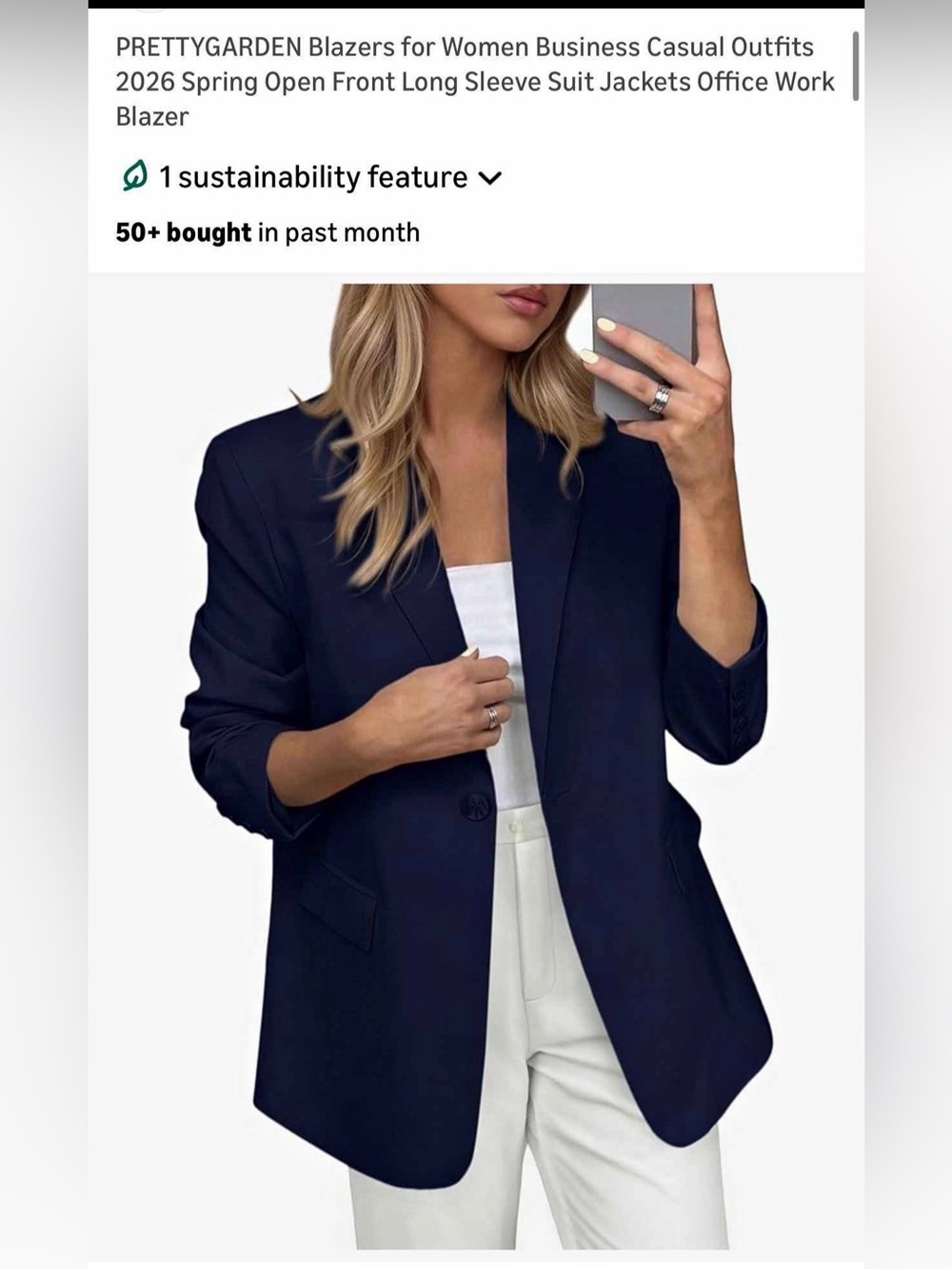 Brand New Classic Navy Women's Blazer - Timeless Tailored Jacket